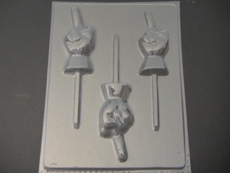 155x Middle Finger Chocolate or Hard Candy Lollipop Mold
